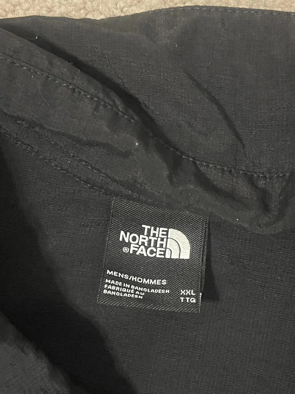 The North Face Shirt Mens 2XL Black Short Sleeve Button Front Outdoor Hiking